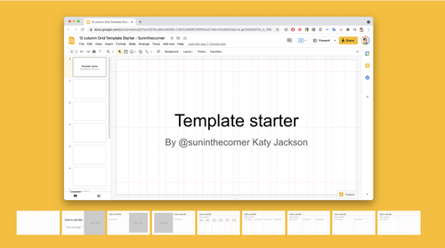 Google slides with template