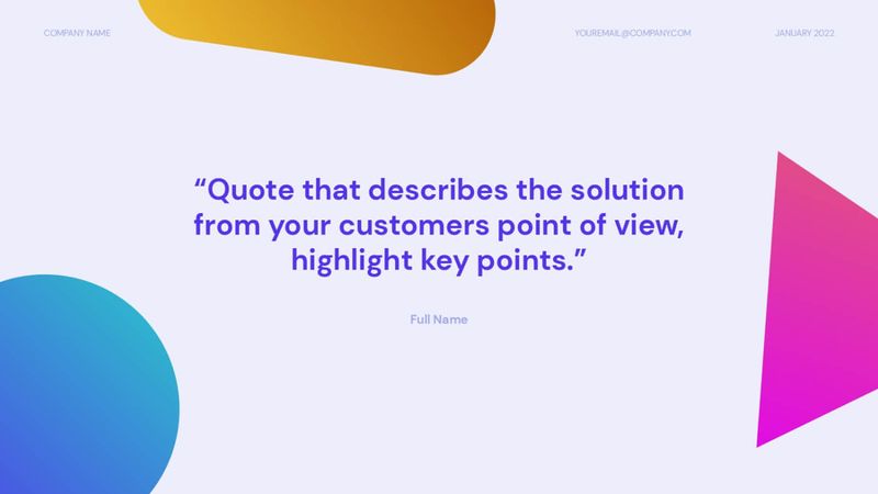 Pitch slide with quote
